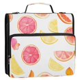 thumbnail image 5 of FORMRS Zipper Binder with Shoulder Strap 2-inch Ring 500 Sheet Capacity File Bag, White Grapefruit Slices, 5 of 5