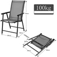 thumbnail image 3 of Set de 2 sillas plegables Costway Tejido transpirable Gris 68 x 59 x 93 cm, 3 of 7