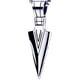 thumbnail image 2 of Collar de punta de flecha, collar de punta de flecha para hombre, collar con colgante de acero inoxidable, collar de punta de flecha para hombre, ingeniería de precisión, 2 of 10
