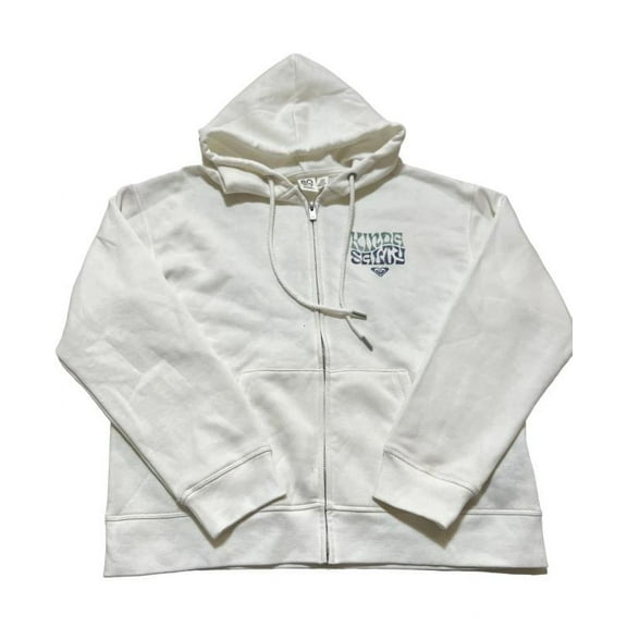 Roxy Women's Snow White Evening Hike Zip Sweatshirt, Large