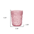 thumbnail image 3 of Set of Four Pink Paisley Acrylic Stemless Whiskey Glasses, 3 of 10
