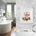 thumbnail image 5 of GZHJMY Pink Flamingo Merry Christmas Happy New Year Towels 100% Cotton Hand Towels for Bathroom 16 x 30 inch, Absorbent Soft & Skin-Friendly, 1 Piece Wash Cloths, 5 of 6