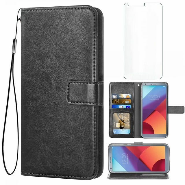 Mobile Phone Cover for Lg G6, Cover Premium Pu Leather Tpu Flip Cover Magnetic Closure Card Compartment Stand Function Wallet with Lanyard Protective Cover