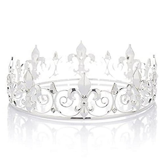 Nvzi Metal Crowns For Cosplay Homecoming Prom Party Decorations Wedding Birthday Gifts-Silver
