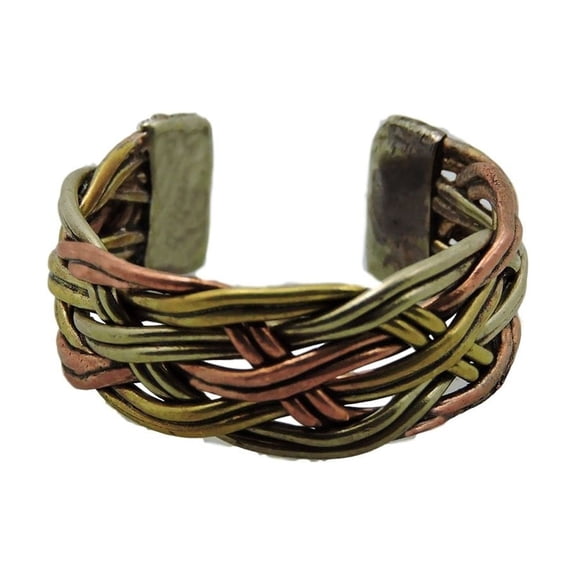 Handmade Twisted Three Metal Medicine/ Healing Ring From Nepal