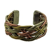 HANDS OF TIBET Handmade Twisted Three Metal Medicine/ Healing Ring From Nepal