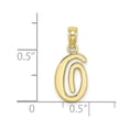 thumbnail image 3 of Auriga 10k Yellow Gold Solid Script Letter O Initial Pendant for Women(L- 17.55 mm, W- 8.45 mm), 3 of 6