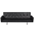 thumbnail image 2 of vidaXL Sofa Bed Sleeper Sectional Sofa Bed with Armrest Artificial Leather, 2 of 11