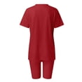 thumbnail image 6 of Short Set Two Piece Set Short Sleeve Tops Shorts Womens Summer Outfits Women Outfits, 6 of 6