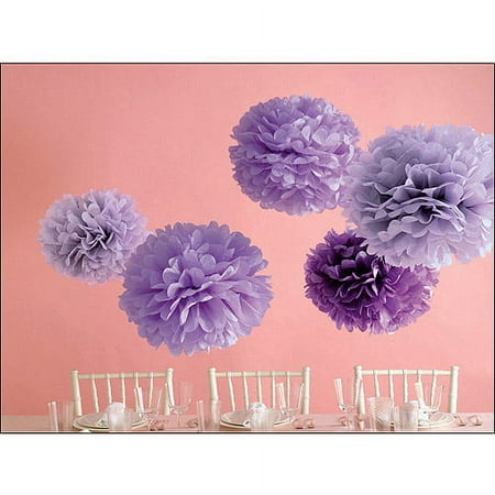 Martha Stewart Purple Paper Hanging Pom Pom