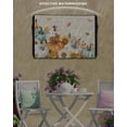 thumbnail image 6 of Outdoor TV Cover 30 to 32 Inch Weatherproof, Boho Fall Thanksgiving Waterproof TV Screen Protector for Outside Decor with Zipper and Pocket 30"L x 19"H&nbsp; , Orange White Teal Blue Pumpkins Leaves, 6 of 7