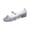 Gray_003, variant on Girls' Clear Jelly Mary Jane Shoes, Sparkly Rhinestone Embellished Flat Sandals for Summer Party and Casual Wear White 8.5（EU-41）