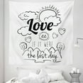 thumbnail image 1 of Inspirational Tapestry, Encouraging Words Design Optimistic Philosophy Life Message, Fabric Wall Hanging Decor for Bedroom Living Room Dorm, 5 Sizes, Black and White, by Ambesonne, 1 of 1