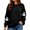 1Black, variant on Xijirk Women Crew Neck Sweatshirt Spooky Season Text Smiley Face Ghost Sleeve Print Long Sleeve Loose Fit Pullover Top for Halloween Fall Holiday Wear,Red,S