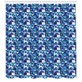 thumbnail image 3 of Ambesonne Navy Blue Shower Curtain, Contemporary Abstract, 69"Wx70"L, Violet Pale Blue White, 3 of 3