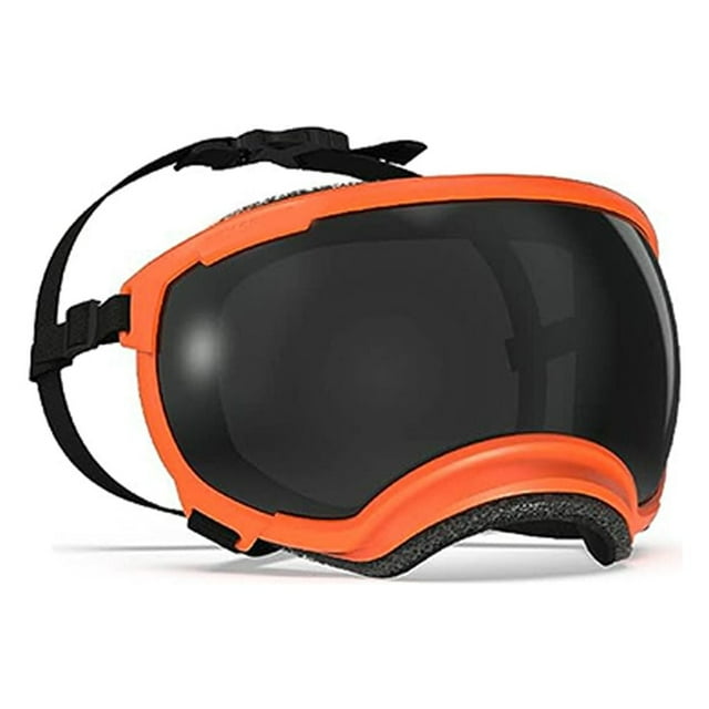 Dog Goggles Portable Dogs Eyes Protection with Adjustable Strap Windproof Goggles Dog Sunglasses with Breathable Mesh and Spherical Lens for Outdoor Riding Driving Hiking Camping (Large