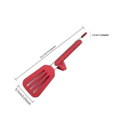 High-Temperature Resistant Red Silicone Kitchen Tongs with 9-Inch Holder, Non-Stick for BBQ and Grilling