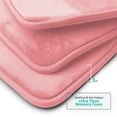 thumbnail image 4 of Nestl Set of 3 Absorbent Memory Foam Bath Mat Bathroom Rugs, Coral Pink, Large 20"x32", Small 17"x24", Contour 24"x20", 4 of 6