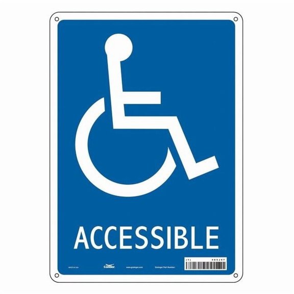 Condor Safety Sign,14 in x 10 in,Polyethylene 485J67