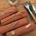 thumbnail image 4 of Ksopiavobs Cotton Linen Napkins Bulk 17"x17" Stonewashed Cloth Dinner Napkins Rustic Thick Table Napkins for Fall Thanksgiving Christmas Party Wedding Decoration (Set of 4, Terracotta), 4 of 5