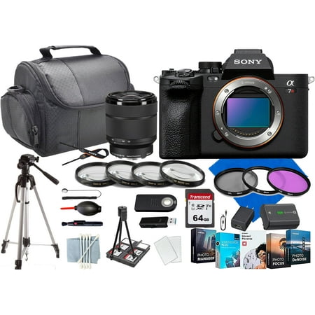 Sony a7R V Mirrorless Camera (ILCE7RM5/B) with Sony FE 28-70mm f/3.5-5.6 OSS Lens Case+128 GIG Memory Cards+COMMANDER Deluxe Starter Kit+Tripod(28PC)Bundle