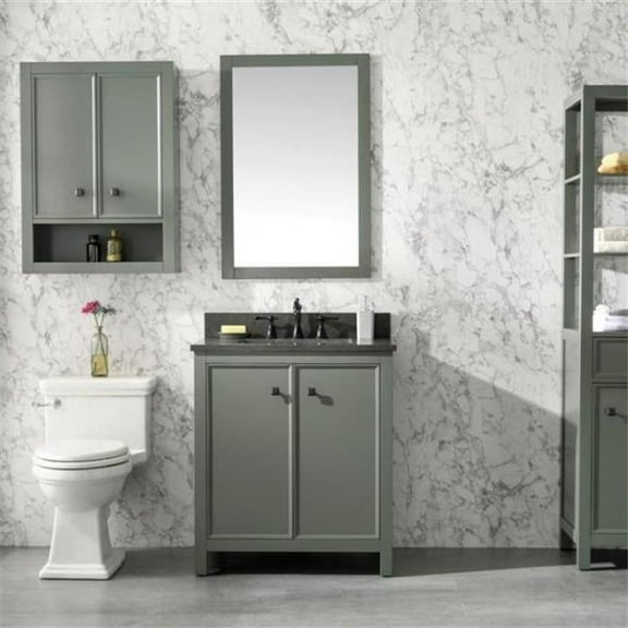 Legion Furniture  60 in. Vouge Green Finish Double Sink Vanity Cabinet with Carrara White Top