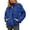 Blue, variant on Lentta Women's Oversized Splice Quilted Lightweight Puffer Jacket Casual Padded Coat Outerwear