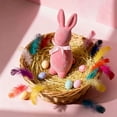 thumbnail image 7 of YingYouFu Flocked Bunny Easter Decorations Figurine with Bow tie Flocking Rabbit Tabletop Ornament for Easter Centerpieces for Spring Home Office Table Decor, Party Supplies, 7 of 7