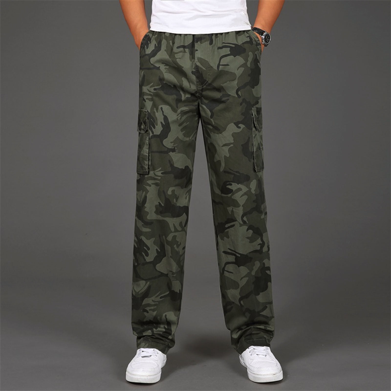 kpoplk Big And Tall Sweatpants For Men,Men's Jogger Sweatpants, Jogger Sweatpants for Men, Men's Lounge Pants(Army Green,4XL)