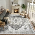 thumbnail image 3 of CHITOOMA 8'x10' Machine-washable Area Rugs for Living Room, Boho Area Rugs with Non-Slip Backing, Stain Resistant Non-Shed Carpet for Bedroom, Dining Room, Dorm, Office, 3 of 12
