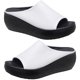 thumbnail image 1 of Sandalias Plataforma JShteea cuña para Mujer Viajes Al Aire Libre blanco 39, 1 of 9