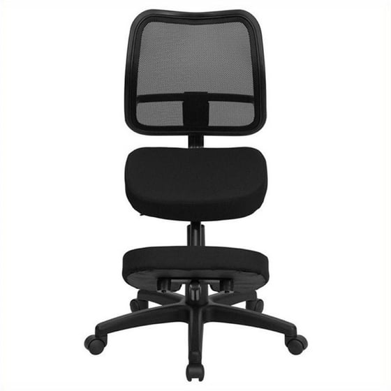 Scranton Co Mobile Ergonomic Kneeling Task Office Chair In Black