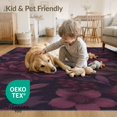 thumbnail image 4 of ODIKA 2'x3' Red Burgundy Opulent Floral Elegance Washable Accent Rug Victorian Grandeur with Large Blossoms Pet Friendly, Bedside Mat for Bedroom, Nursery, RV, 4 of 7