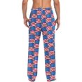 thumbnail image 2 of Top-kevin Usa Flags Waving Pajama Pants Mens Lounge Pants Super Soft Men Pajama Bottoms with Drawstring Pockets Size S, 2 of 13