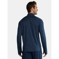 thumbnail image 3 of Athletic Works Men's & Big Men's Space Dye Jersey Quarter Zip Long Sleeve Shirt, Sizes S-3XL, 3 of 5
