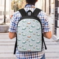thumbnail image 5 of Uemuo Spaceship Printed Durable 17-inch Student Backpack - Lightweight, Waterproof, Adjustable Straps, Ideal for School, Work, Travel, 5 of 5