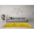 thumbnail image 3 of Ahgly Company Machine Washable Indoor Square Southwestern Yellow Country Area Rugs, 7' Square, 3 of 4