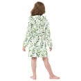 thumbnail image 7 of FORMRS Niños Bathrobe Unisex Hooded Robe Soft Plush Pajamas Sleepwear, Size 2-3T, Green Leafy Pattern, 7 of 7