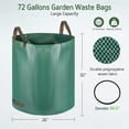 thumbnail image 4 of Reusable Leaf Bags, 72Gallons Lawn Bags, Extra Large Lawn Pool Garden Leaf Waste Bags,Garden Bag for Collecting Leaves,Gardening Clippings Bags,Leaf Container,Trash Bags, 4 of 8