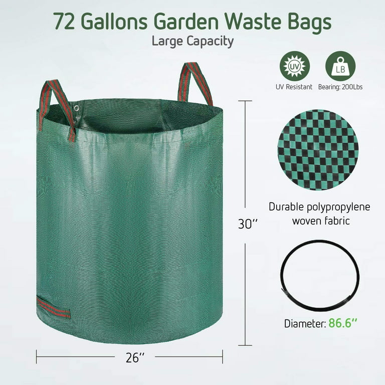  MEKKAPRO Big Gulp Lawn Bags, 3-Pack 72 gallons Leaf