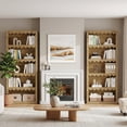 thumbnail image 5 of Fnova 5-Tier Open Bookcase, 70" Tall Bookshelf with Scalloped Edges, Modern Display Shelves Storage Organizer for Living Room, Home Office, Brown, 5 of 7