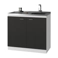 thumbnail image 4 of Miekor Furniture Oklahoma Utility Sink, Double Door Cabinet, Stainless Steel Countertop 0033, 4 of 7