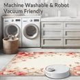 thumbnail image 5 of ODIKA 8'x10' Machine Washable Non-Slip Area Rug, Dreamy Floral Cascade with Layered Petal Overlays and Ornate Vine Details High Traffic Rug, Rose, 221023, 5 of 7