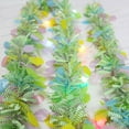 thumbnail image 2 of 4Pcs Easter Tinsel Garland, 26Ft Spring Green Stripe Tinsel Twist with Colorful Egg Garland, Hanging Ornaments for Easter Holiday Home Indoor Outdoor Party, 2 of 7