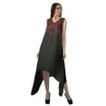 thumbnail image 2 of Moomaya Robe d'Été Unie Aguichant pour Femme, Tenue Décontractée de Plage pour l'Été, 2 of 5