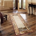 thumbnail image 5 of JERFIT Lodge Area Rug 7x10 Feet, Red Cabin Outdoor Theme Carpet, Polypropylene Stain Resistant Rug for High Traffic Areas, Entryway Living Room Bedroom, 5 of 5