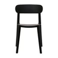 thumbnail image 6 of Flash Furniture Set of 4 Indoor-Outdoor Stacking Patio Chairs with Curved Backrests, Commercial All-Weather Resin Chairs in Black, 6 of 13