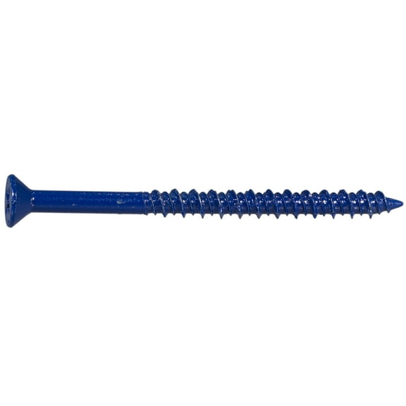 3/16" x 2-3/4" Blue Ruspert Coated Steel Phillips Flat Head Masonry Screws MNSFS-115