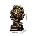 thumbnail image 3 of wtgtog Resin Lion Ornament, Resin Material Exquisite Craftsmanship, Unique Design Decorative, For Living Room Study & Bookcase, Animal Figurine, 3 of 6