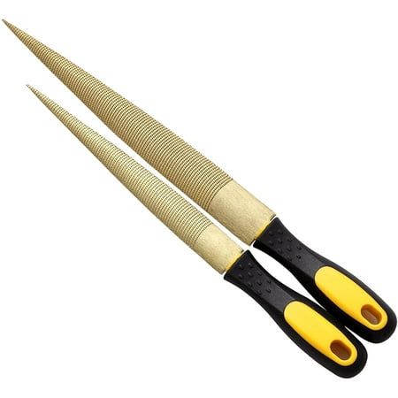 

Egebert Wood File Needle File Set Wood Files for Wood Working Wood Rasp Files Tools 8 &10 Golden Tapered Wood Rasp Bastard File with Rubber Handle in Gift Bag for Carving 2 Pack